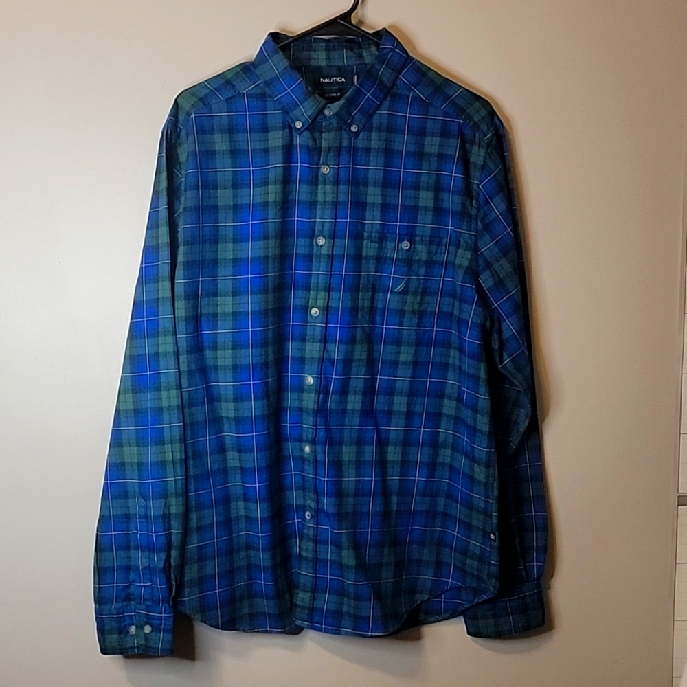 Nautica Long Sleeve Plaid Flannel.